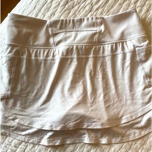 Athleta white Stealth Tennis Skort Skirt White Size M